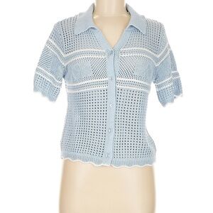 Cotton Emporium Sky Blue Knit Cardigan